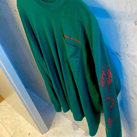 在庫わずか Chrome Hearts 99 Eyes long T-shirt Acidick Green chrome-hearts-33-horseshoe-